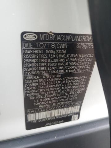 Photo 14 from auction – 2019 LAND ROVER RANGE ROVE with VIN SALGS2SV7KA532350