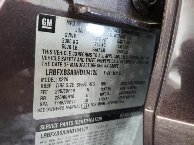 Photo 14 from auction – 2017 BUICK ENVISION E with VIN LRBFXBSA9HD194120