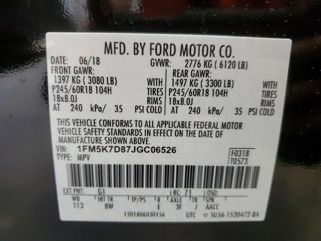 Photo 14 from auction – 2018 FORD EXPLORER X with VIN 1FM5K7D87JGC06526