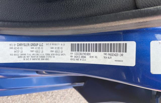 Photo 10 from auction – 2015 CHRYSLER 200 S with VIN 1C3CCCBG1FN518201