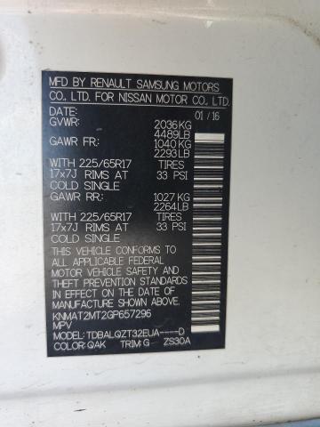 Photo 14 from auction – 2016 NISSAN ROGUE S with VIN KNMAT2MT2GP657296