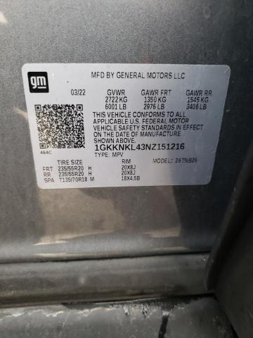 Photo 14 from auction – 2022 GMC ACADIA SLE with VIN 1GKKNKL43NZ151216