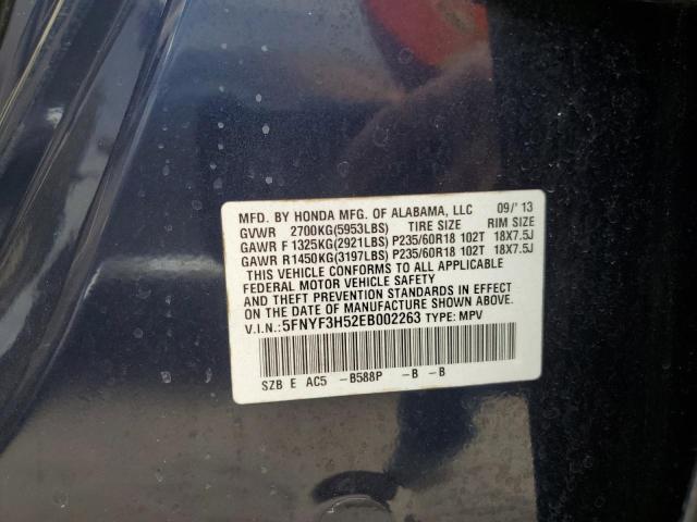 Photo 14 from auction – 2014 HONDA PILOT EXL with VIN 5FNYF3H52EB002263