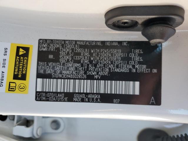 Photo 14 from auction – 2011 TOYOTA HIGHLANDER with VIN 5TDYK3EH4BS028526