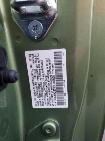 Photo 14 from auction – 2006 HONDA ELEMENT EX with VIN 5J6YH28706L007508
