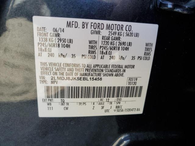 Photo 14 from auction – 2014 LINCOLN MKX with VIN 2LMDJ8JK5EBL15458