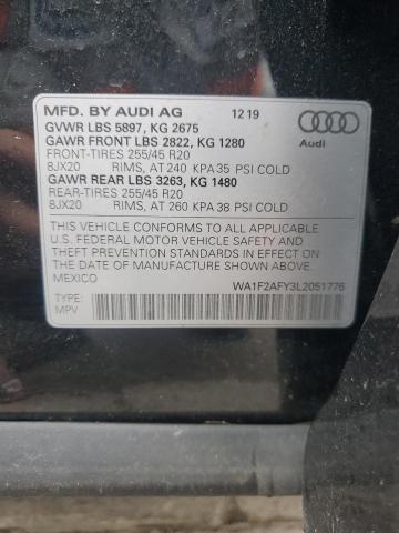 Photo 14 from auction – 2020 AUDI Q5 E PREST with VIN WA1F2AFY3L2051776