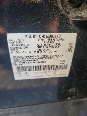 Photo 14 from auction – 2015 FORD EXPLORER S with VIN 1FM5K8GT1FGA00339