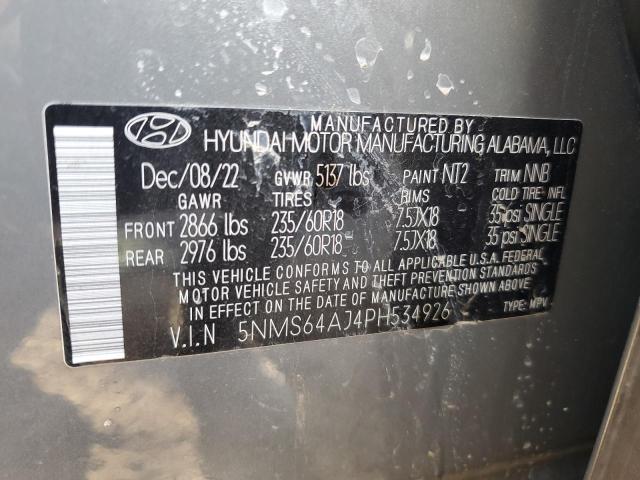 Photo 14 from auction – 2023 HYUNDAI SANTA FE X with VIN 5NMS64AJ4PH534926