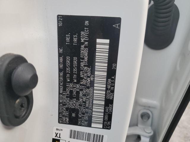 Photo 14 from auction – 2022 TOYOTA HIGHLANDER with VIN 5TDFZRAH4NS090685