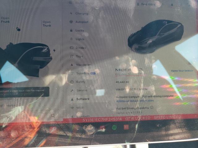 Photo 9 from auction – 2022 TESLA MODEL 3 with VIN 5YJ3E1EC7NF245314