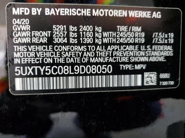Photo 14 from auction – 2020 BMW X3 XDRIVE3 with VIN 5UXTY5C08L9D08050