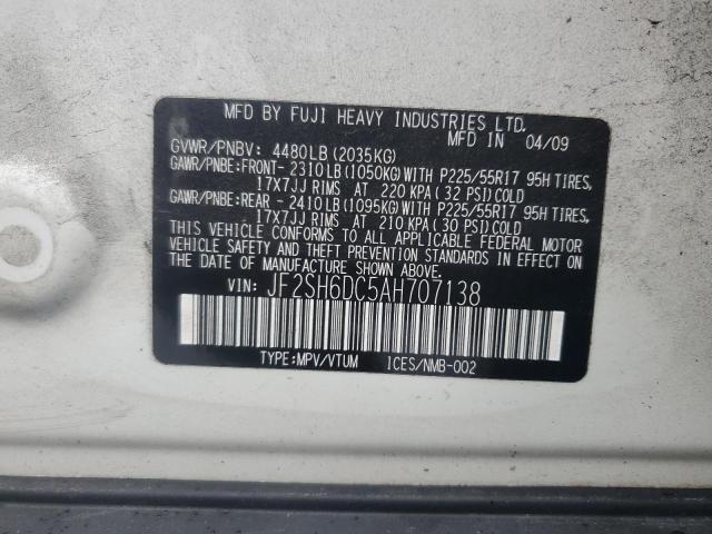 Photo 14 from auction – 2010 SUBARU FORESTER 2 with VIN JF2SH6DC5AH707138