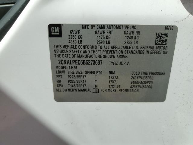 Photo 14 from auction – 2011 CHEVROLET EQUINOX LT with VIN 2CNALPEC6B6273697