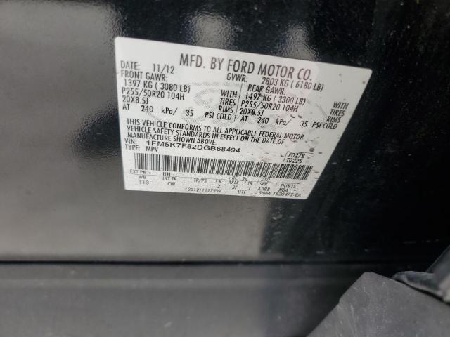Photo 14 from auction – 2013 FORD EXPLORER L with VIN 1FM5K7F82DGB68494