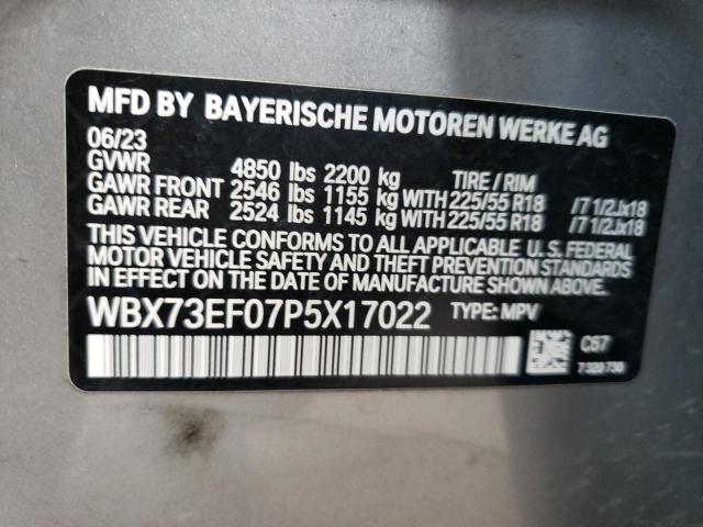 Photo 14 from auction – 2023 BMW X1 XDRIVE2 with VIN WBX73EF07P5X17022