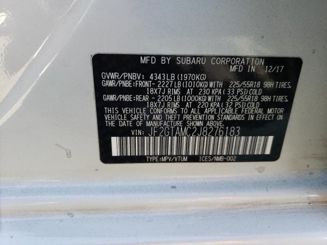 Photo 14 from auction – 2018 SUBARU CROSSTREK with VIN JF2GTAMC2J8276183