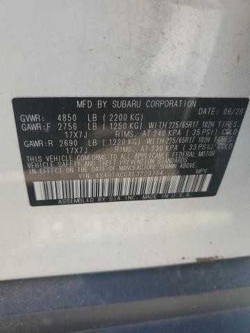 Photo 14 from auction – 2020 SUBARU OUTBACK PR with VIN 4S4BTACCXL3223754