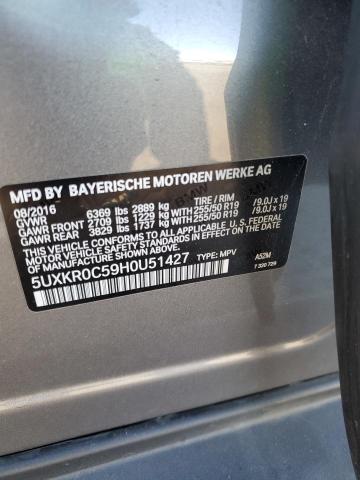 Photo 14 from auction – 2017 BMW X5 XDRIVE3 with VIN 5UXKR0C59H0U51427