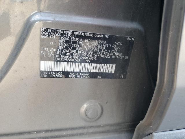 Photo 14 from auction – 2014 TOYOTA RAV4 LIMIT with VIN 2T3YFREV5EW100589