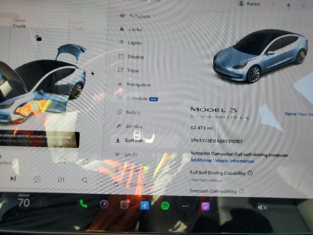 Photo 9 from auction – 2019 TESLA MODEL 3 with VIN 5YJ3E1EA5KF311787
