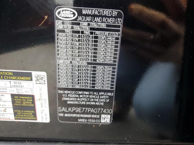 Photo 14 from auction – 2023 LAND ROVER RANGE ROVE with VIN SALKP9E77PA077430