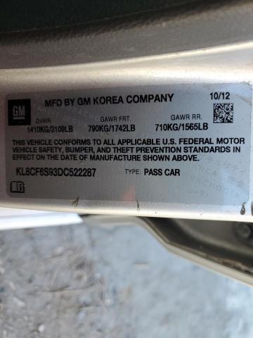 Photo 14 from auction – 2013 CHEVROLET SPARK 2LT with VIN KL8CF6S93DC522287
