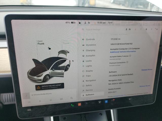 Photo 9 from auction – 2018 TESLA MODEL 3 with VIN 5YJ3E1EA4JF049792