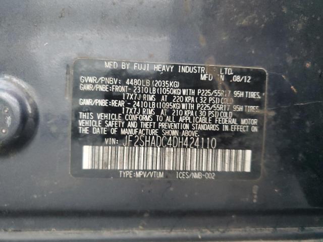 Photo 14 from auction – 2013 SUBARU FORESTER 2 with VIN JF2SHADC4DH424110