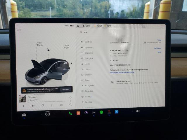 Photo 9 from auction – 2022 TESLA MODEL 3 with VIN 5YJ3E1EB3NF276910
