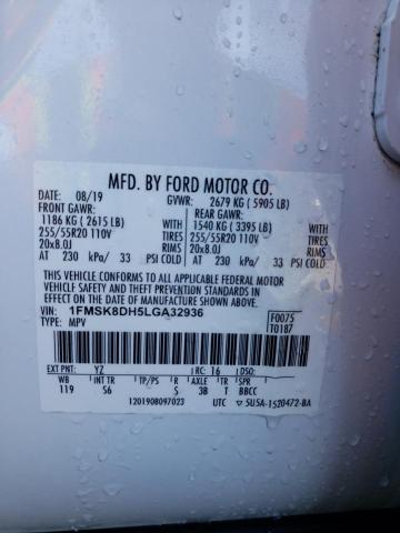 Photo 14 from auction – 2020 FORD EXPLORER X with VIN 1FMSK8DH5LGA32936