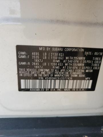 Photo 14 from auction – 2018 SUBARU OUTBACK 2. with VIN 4S4BSAKC0J3377438