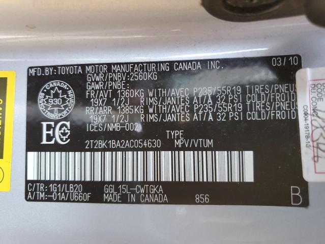 Photo 14 from auction – 2010 LEXUS RX 350 with VIN 2T2BK1BA2AC054630