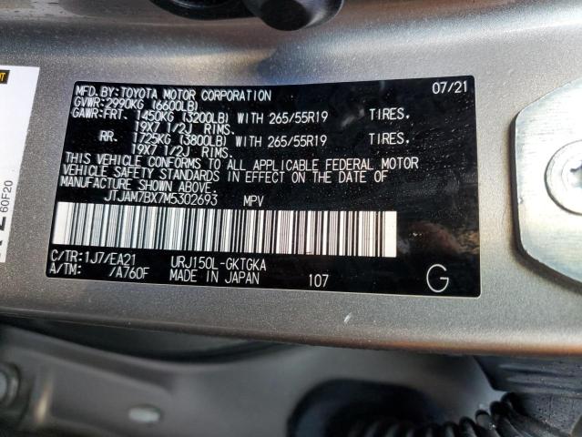 Photo 14 from auction – 2021 LEXUS GX 460 PRE with VIN JTJAM7BX7M5302693