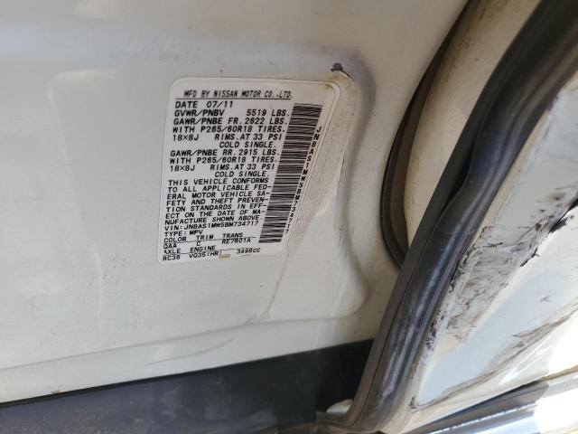 Photo 14 from auction – 2011 INFINITI FX35 with VIN JN8AS1MW5BM734717