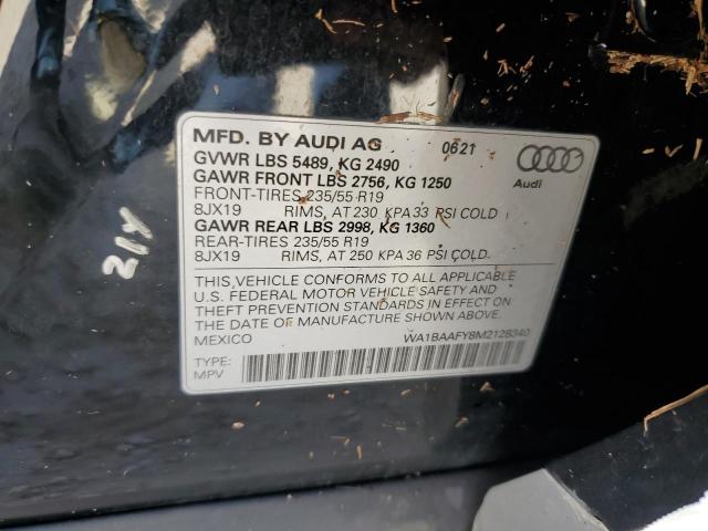 Photo 14 from auction – 2021 AUDI Q5 PREMIUM with VIN WA1BAAFY8M2128340