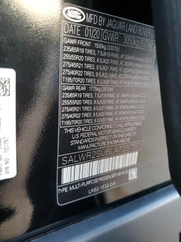 Photo 14 from auction – 2020 LAND ROVER RANGE ROVE with VIN SALWR2SU6LA723757