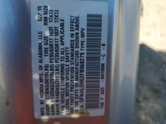 Photo 14 from auction – 2015 HONDA ODYSSEY EX with VIN 5FNRL5H62FB068279