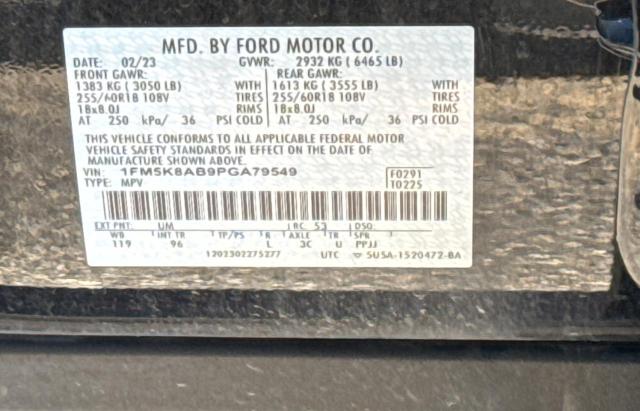 Photo 10 from auction – 2023 FORD EXPLORER P with VIN 1FM5K8AB9PGA79549