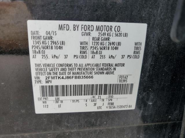 Photo 14 from auction – 2015 FORD EDGE SEL with VIN 2FMTK4J86FBB35666