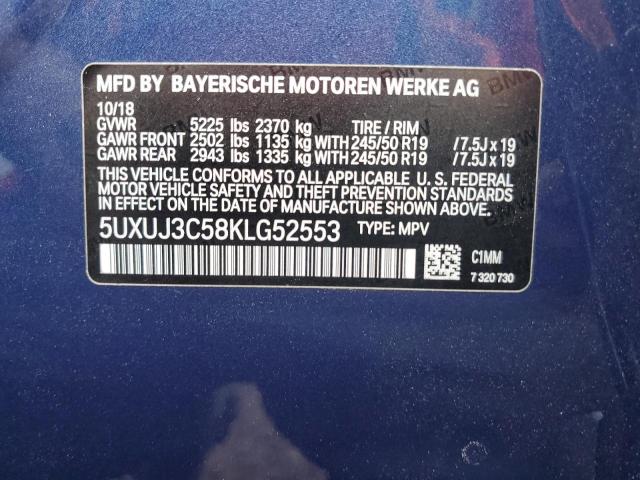 Photo 14 from auction – 2019 BMW X4 XDRIVE3 with VIN 5UXUJ3C58KLG52553