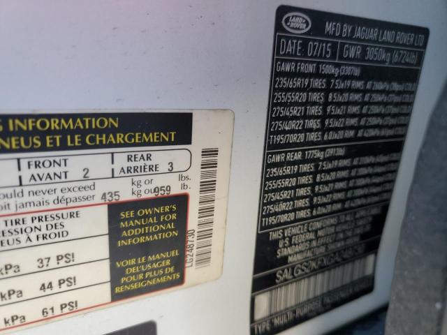 Photo 14 from auction – 2016 LAND ROVER RANGE ROVE with VIN SALGS2KFXGA248730