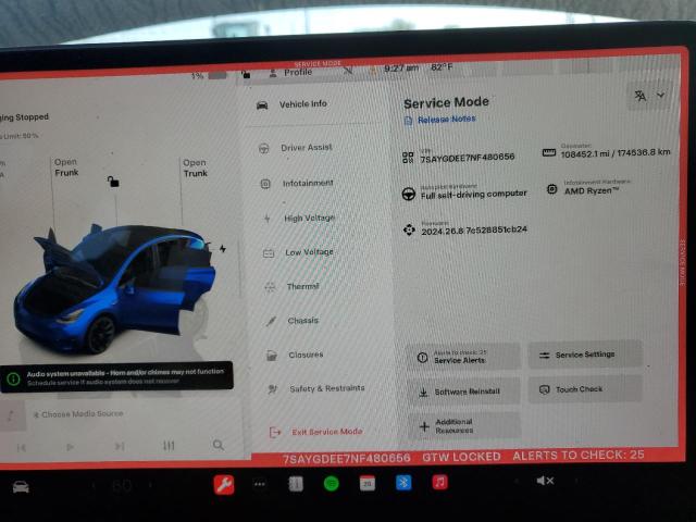 Photo 9 from auction – 2022 TESLA MODEL Y with VIN 7SAYGDEE7NF480656