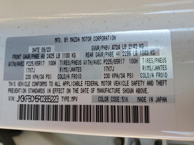 Photo 14 from auction – 2024 MAZDA CX-5 PREMI with VIN JM3KFBCM5R0385223