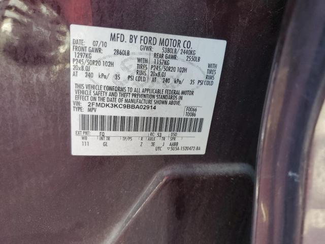 Photo 14 from auction – 2011 FORD EDGE LIMIT with VIN 2FMDK3KC9BBA02914