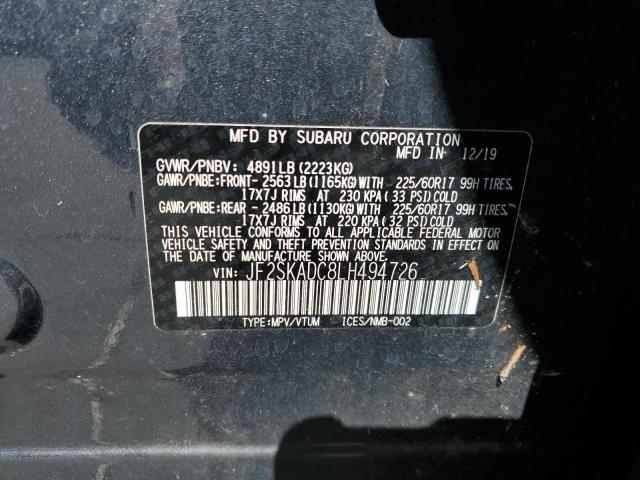 Photo 14 from auction – 2020 SUBARU FORESTER with VIN JF2SKADC8LH494726