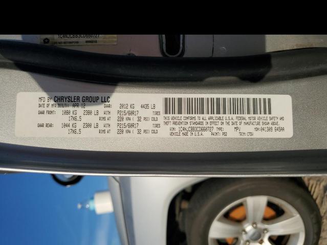 Photo 14 from auction – 2012 JEEP COMPASS SP with VIN 1C4NJCBB3CD660727