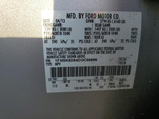 Photo 14 from auction – 2013 FORD EXPLORER X with VIN 1FM5K8D84DGC66886