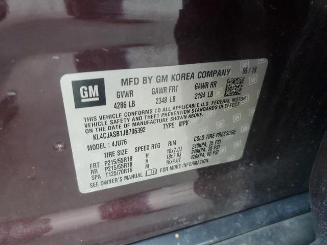 Photo 14 from auction – 2018 BUICK ENCORE PRE with VIN KL4CJASB1JB706392