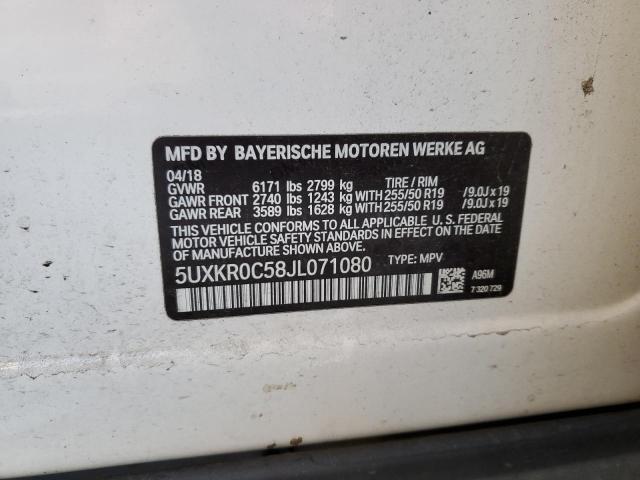 Photo 14 from auction – 2018 BMW X5 XDRIVE3 with VIN 5UXKR0C58JL071080